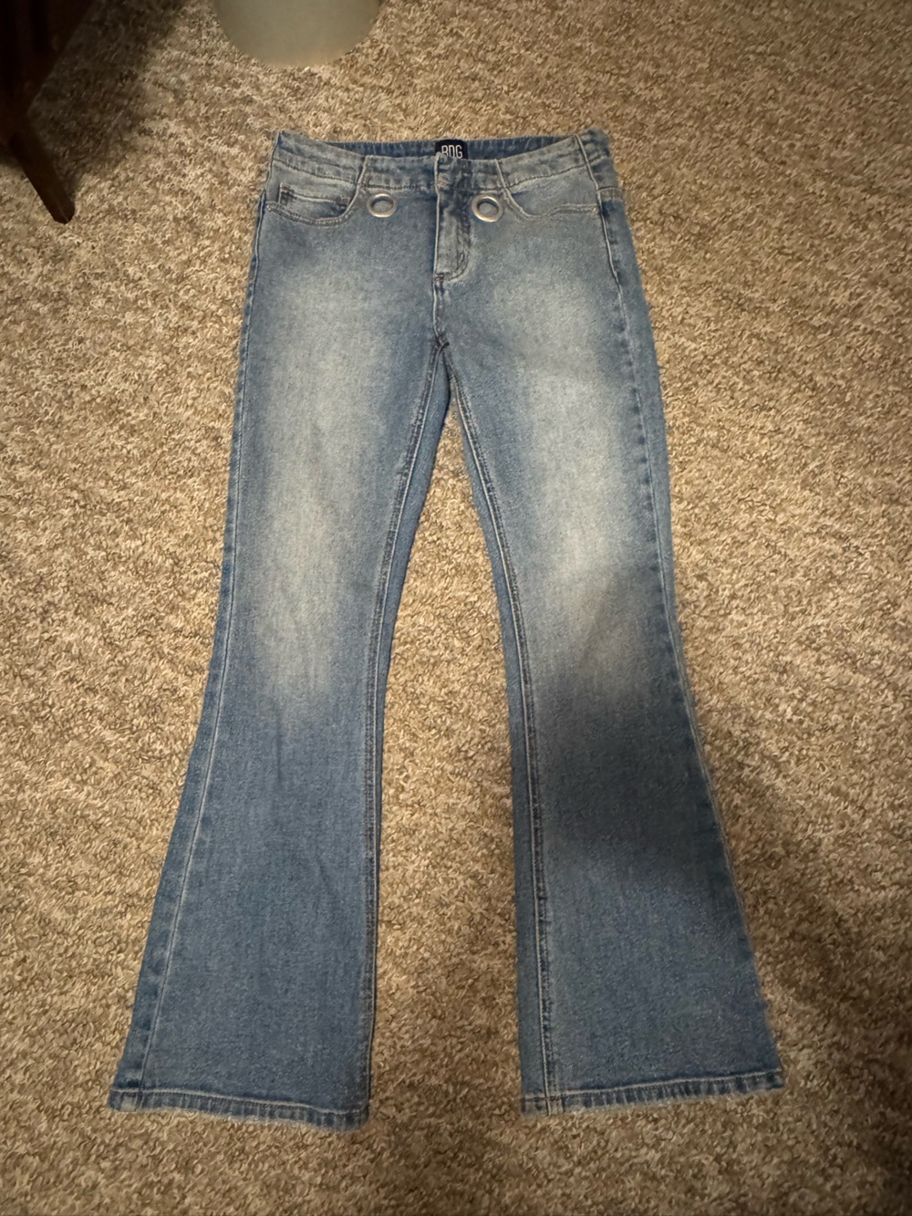 BDG Light Wash Flared Grommet Jeans size 25